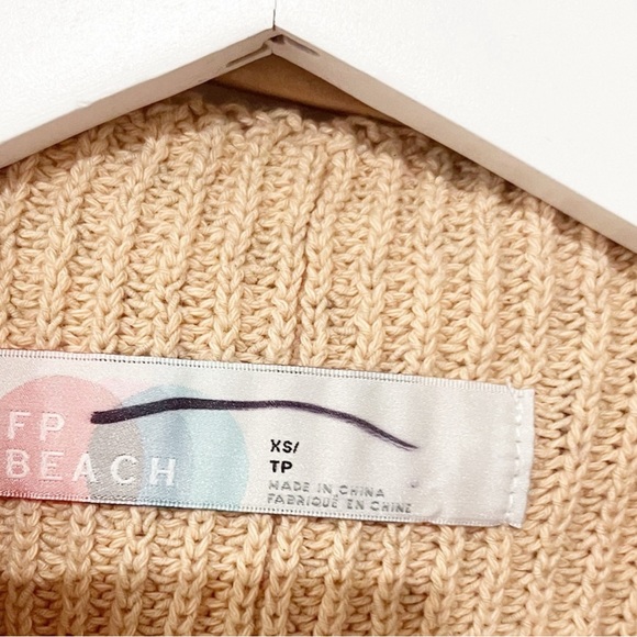 Free People Freya Sweater 2 Piece Pant Set in Summer Peach Combo Size XS 🎉🌟 - Picture 6 of 11